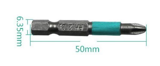 Protišmykový skrutkovač Bit 50mm Cross PH2 dlhý