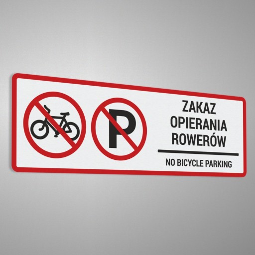 Nálepka - Zákaz nakláňania bicyklov - 6,7x20