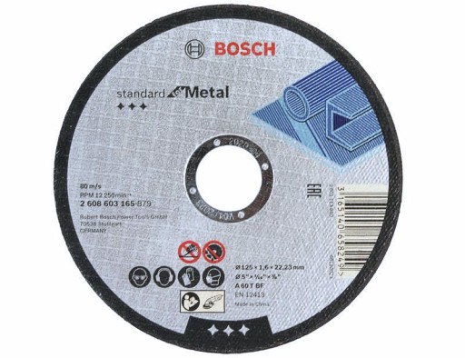 KORUNDOVÝ KOTOUČ NA KOVOVÚ OCEL 125/1,6mm BOSCH