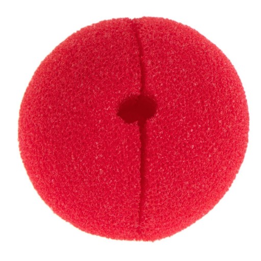 Klaunský nos KLUNOVÝ nos červený SPONGE narodeniny