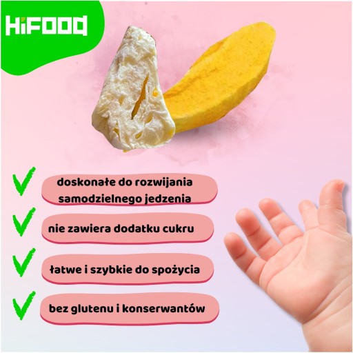 Ananás - mango mrazom sušené ovocie OVOCNÉ ČIPSKY 40g HiFOOD SNACK