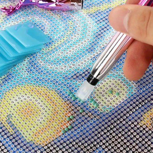 Diamantový vyšívací aplikátor 6 tipov Ozdobný ružový sob