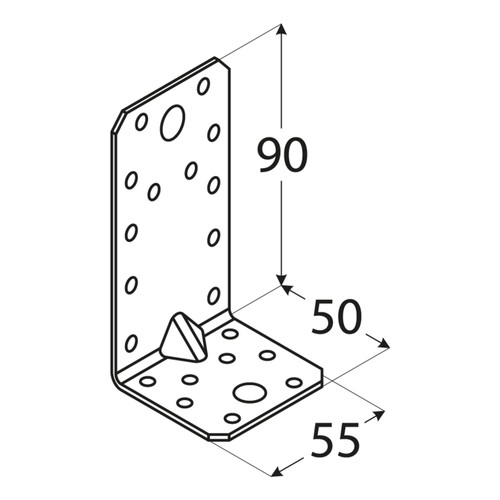 MONTÁŽNY UHOL KONEKTOR 90X50X55 KP3 DOMAX