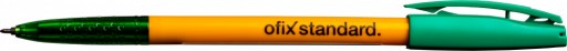 Zelené OFIX Standard BALLPOINT 0,7 mm, tradičné kancelárske pero s klipom