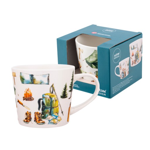 Veľký porcelánový cestovateľský hrnček na kávu a čaj Altom Design 400 ml