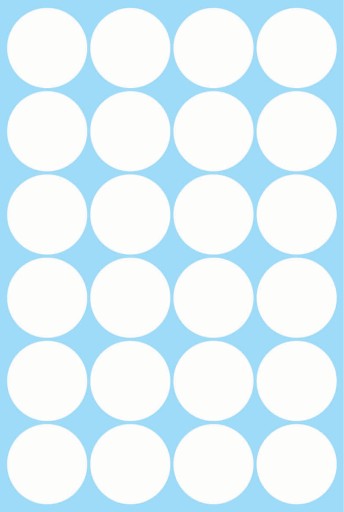 Nálepky CIRCLES Bodky 5cm 24ks Biele