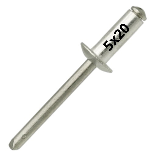 Slepé nity OCEL/OCEL OCEL/OCEL 5x20mm - 50 KS