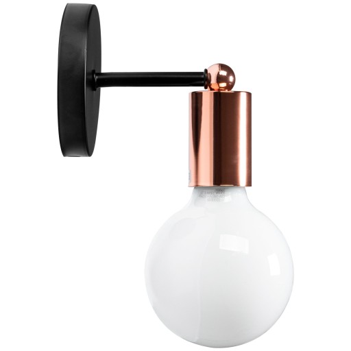 NÁSTENNÁ LAMPA, DEKORATÍVNA KOVOVÁ LAMPA RUŽOVÉ ZLATÁ