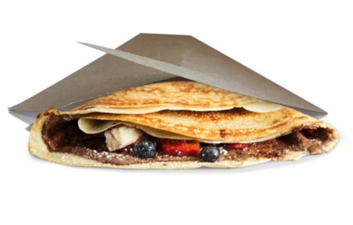 Papierové kornútky, obal na trojuholníkové palacinky, 25 ks. Hnedá