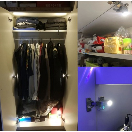 Závesové svetlo pre dvierka skrine Dvere skrine na batérie s 3 LED diódami