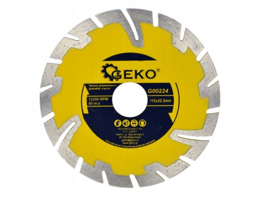 kotúč priemer 115 mm, hlboký rez, GEKO G00224