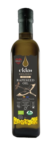 Za studena lisovaný repkový olej na varenie a vyprážanie BIO 500 ml Ekko