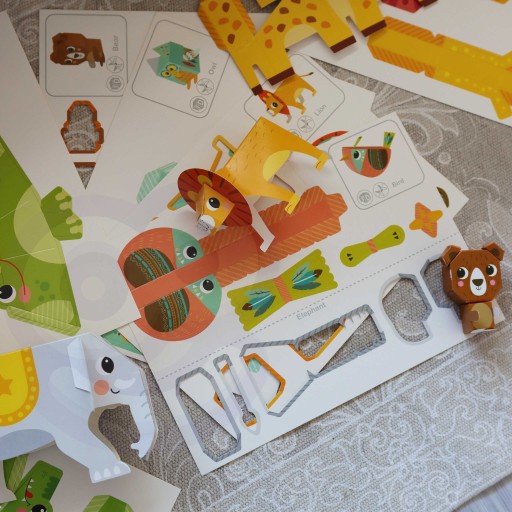 KREATÍVNA VZDELÁVACÍ SADA ORIGAMI 3D ZVIERATKÁ Urob si sám 10 zvieratiek