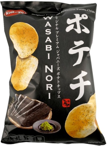 Koikeya Wasabi Nori čipsy 100g