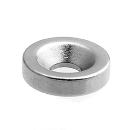 NEODYMOVÝ MAGNET 12x3 mm otvor 8/4 NA SKRUTKU 10 ks