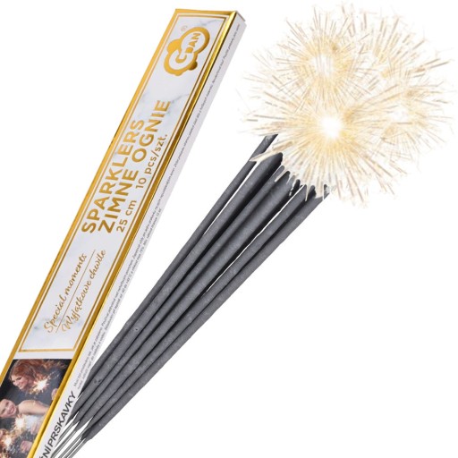 Studené prskavky na svadbu Silvester 25cm 10ks
