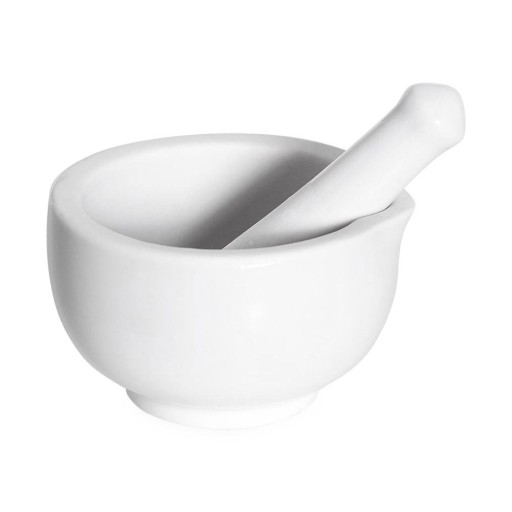 KERAMICKÁ MALTA S PILEČOM, BIELA 8 CM