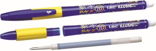 BIC GEL-OCITY ILLUSION PEN, MODRÉ, zmazateľné, zmazateľné, 1 kus