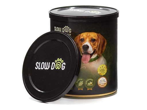 OPÄTOVNE POUŽITEĽNÉ viečko SLOW-DOG na 410g a 850g konzervy