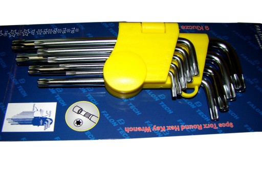 TORX KEYS SET TORX KEYS S OTVOROM, 9 PRVKOV