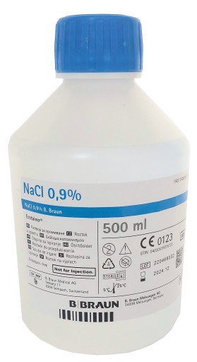 Fyziologický roztok NaCl 0,9% Natrium Chloratum 500 ml