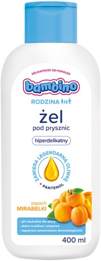 Bambino Family hyper-jemný sprchový gél Mirabelka 400 ml