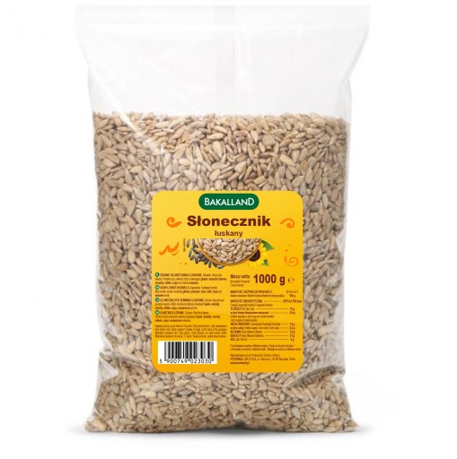 Bakalland prírodné lúpané slnečnicové semienka 1kg