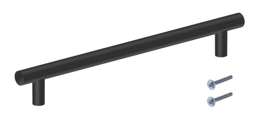 NÁBYTKOVÁ ÚCHYTKA ZÁBRADĽKA NA NÁBYTOK, MAT ČIERNA 224 mm