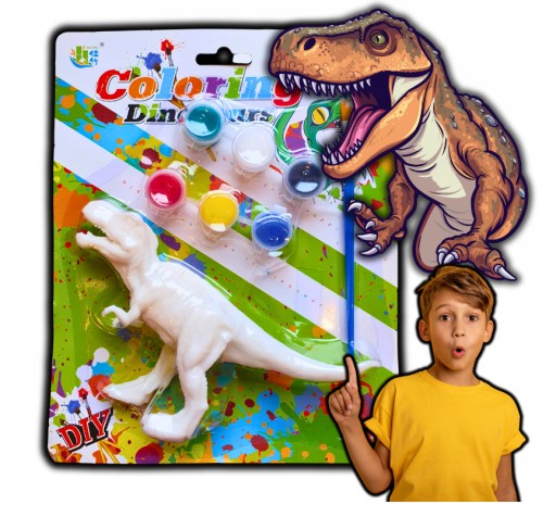 KREATÍVNA SÚPRAVA NA MAĽOVANIE POSTAVIEK DINOSAUROV