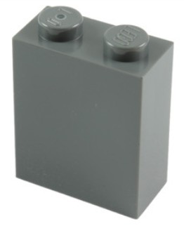 LEGO 3245c TEHLA POLE 1x2x2 sivý rez (15g) 9 ks