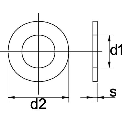 Podložka plochá M8x16x1,6 mm nerez A2 10 ks