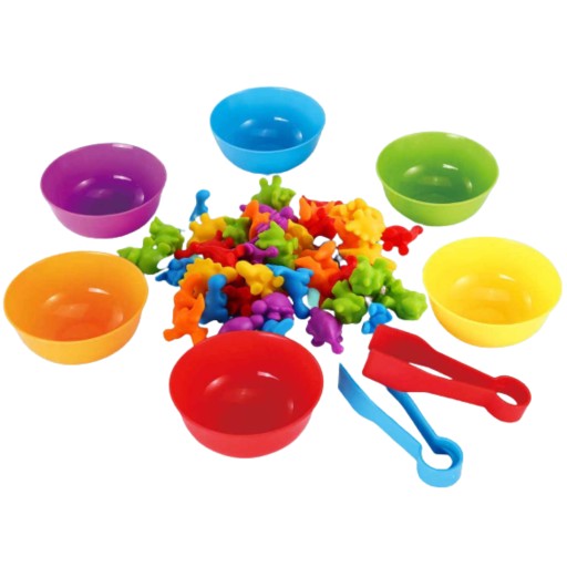 XXL SADA PRE UČENIE POČÍTANIA FAREB GRIPING SORTER HRA MONTESSORI LOGIC