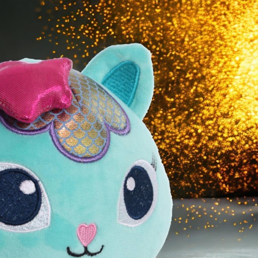 CAT HOUSE GABI MERMAN MAČKA METALICKÝ CHVOST HRAČKA CUDLING HRAČKA SWEET CAT 30cm