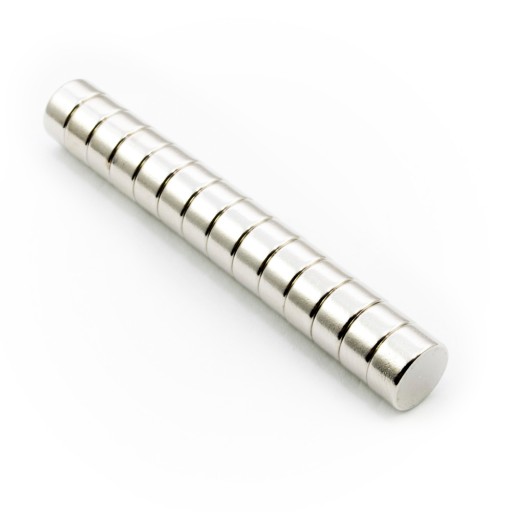 VALEC NEODYMOVÝ MAGNET 10x5 N38 SADA 8 ks