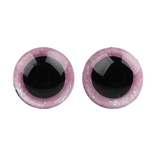 GLITTER RUŽOVÝ MASKOT EYES 12 mm