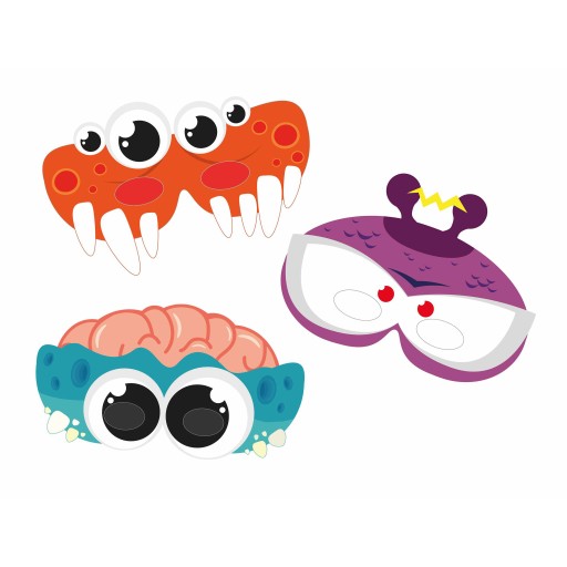MONSTER PARTY MASKY 3KS