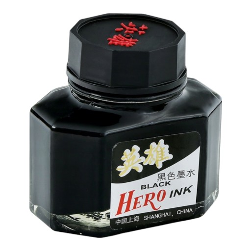 Čierny atrament do plniaceho pera Hero 50 ml