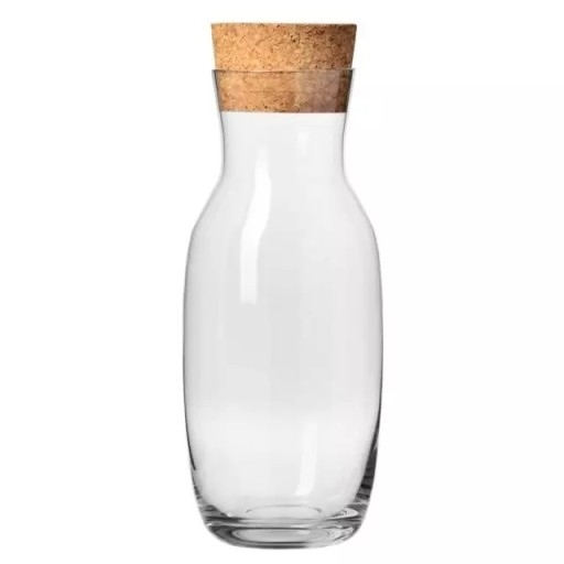 Karafa na vodu/šťavu s prírodným korkom, 1000 ml