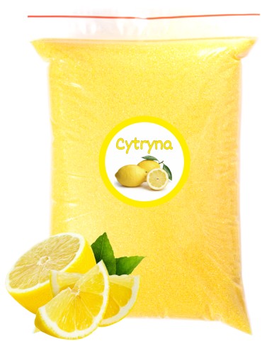 Cukrová vata Cukor Citrón 1kg Citrónovo žltá Farebná Suchá