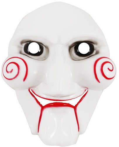 BIELA HALLOWEENSKÁ MASKA ZO SKLADAČKY HOROROVÉHO FILMU