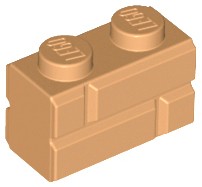 LEGO 98283 TEHLA 1x2 nugát stredná NOVINKA (6g) 6 ks.
