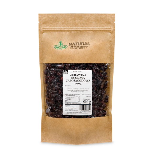 SUŠENÉ BRUSNICE CELÉ BOBULE 500g, NESÍRENÉ