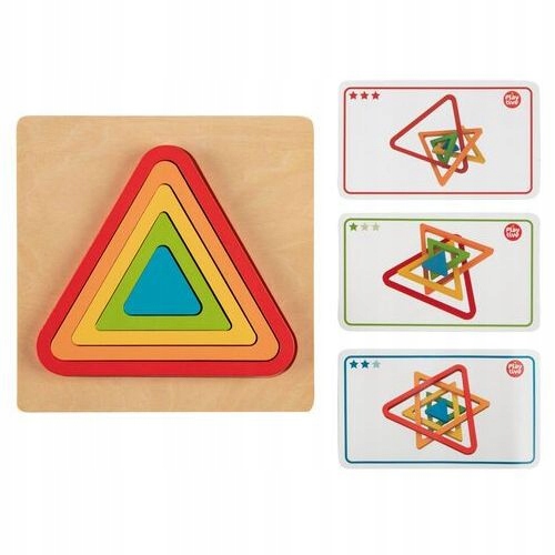 Hravý DREVENÝ GEOMETRICKÝ HÁDANKA 3+ MONTESSORI