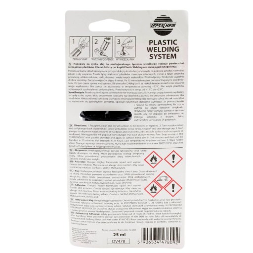 Versor K2 Plastová zváračka Lepidlo na plasty 25ml