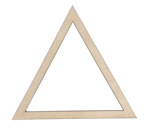 Drevená základňa pre makramé, trojuholník 25 cm