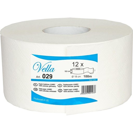 JUMBO biely TOALETNÝ PAPIER 100 m CELULÓZA 1 ks