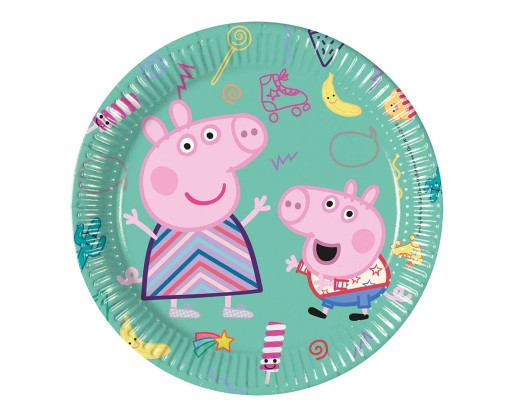 Peppa Pig papierové taniere 20 cm 8 ks.