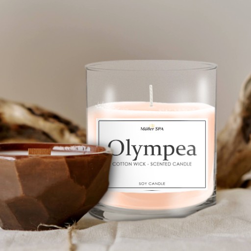 Möller SPA OLYMPEA SÓJOVÁ PRÍRODNÁ SVIEČKA PARFÉMOVÁ VONNÁ SVIEČKA