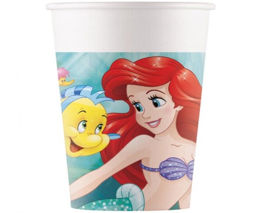 Ariel Curious Decorata Party Disney papierové poháre, 200ml, 8ks FSC