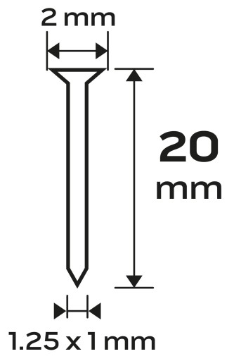 Pozinkované klince Typ 300, dĺžka 20mm, 4000 ks.